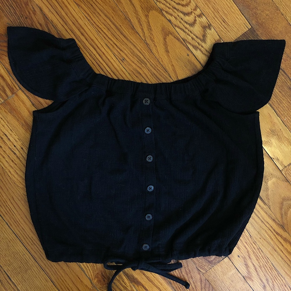 Madewell Linen Off Shoulder Blouse - XS